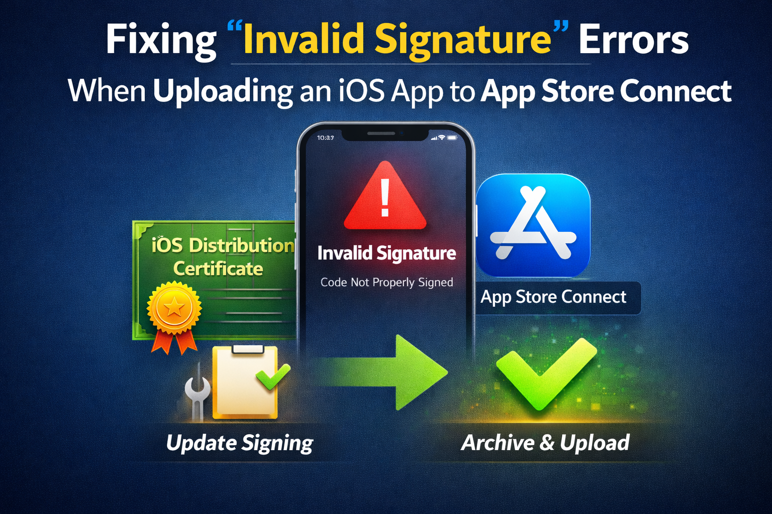 Invalid Signature iOS Upload Error Fix